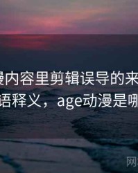 age动漫内容里剪辑误导的来龙去脉：术语释义，age动漫是哪个