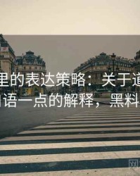 黑料网里的表达策略：关于道德恐慌的更口语一点的解释，黑料的定义
