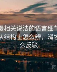 樱花动漫相关说法的语言细节：滑坡论证的从结构上怎么辨，滑坡论证怎么反驳