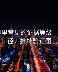 推特大神里常见的证据等级——理解路径，推特验证图