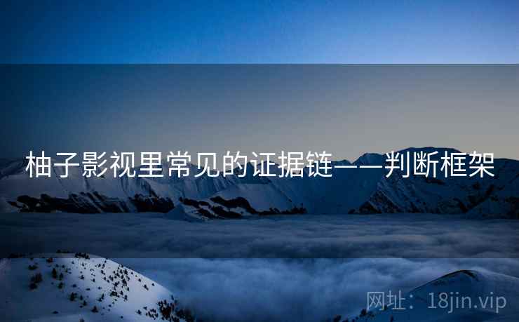 柚子影视里常见的证据链——判断框架